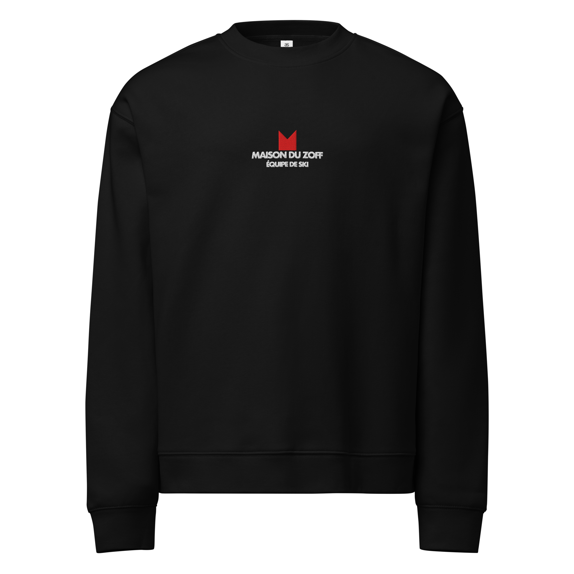 Équipe de Ski - Embroidered Crew - Black – Maison Du Zoff